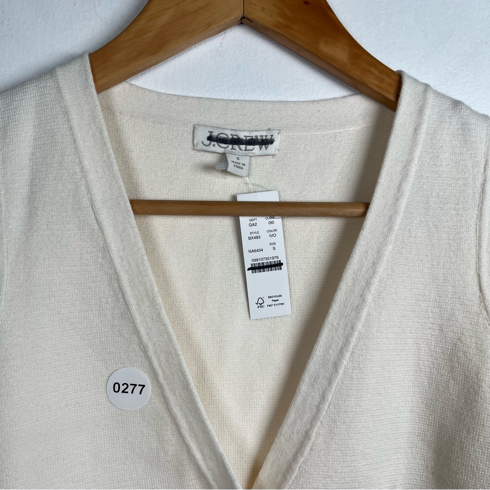 J.Crew Emilie Women’s Sweater-Vest New Sizes S,M Ivory - Picture 13 of 15